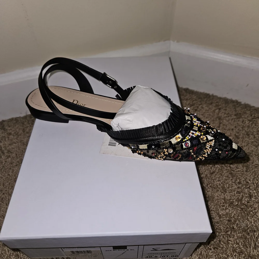 Dior Black Beaded Women's Shoes - Picture 4 of 6